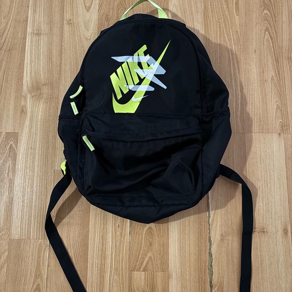 Nike Black Backpack with Neon Accents